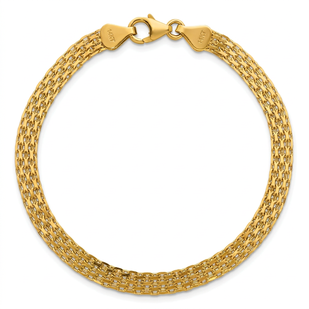 Yellow Gold Plated Sterling Silver Bismark Bracelet