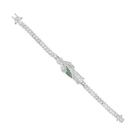 925 Sterling Silver St. Jude Religious Charm Bracelet - Exemplifying Faith and Craftsmanship