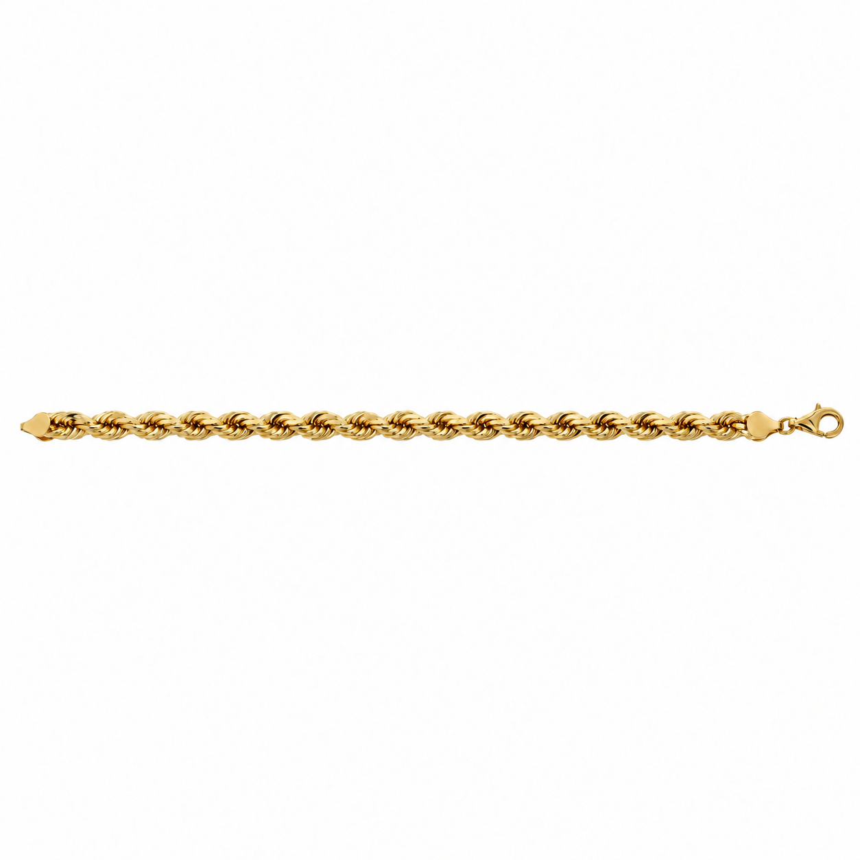 14K Gold Solid Rope Bracelet