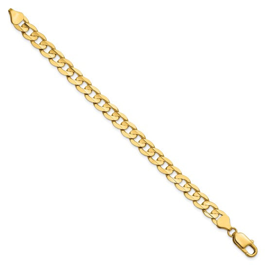 10K Gold Hollow Cuban Curb Link Bracelet