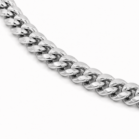Miami Cuban Link Hollow - 10k White Gold Chains
