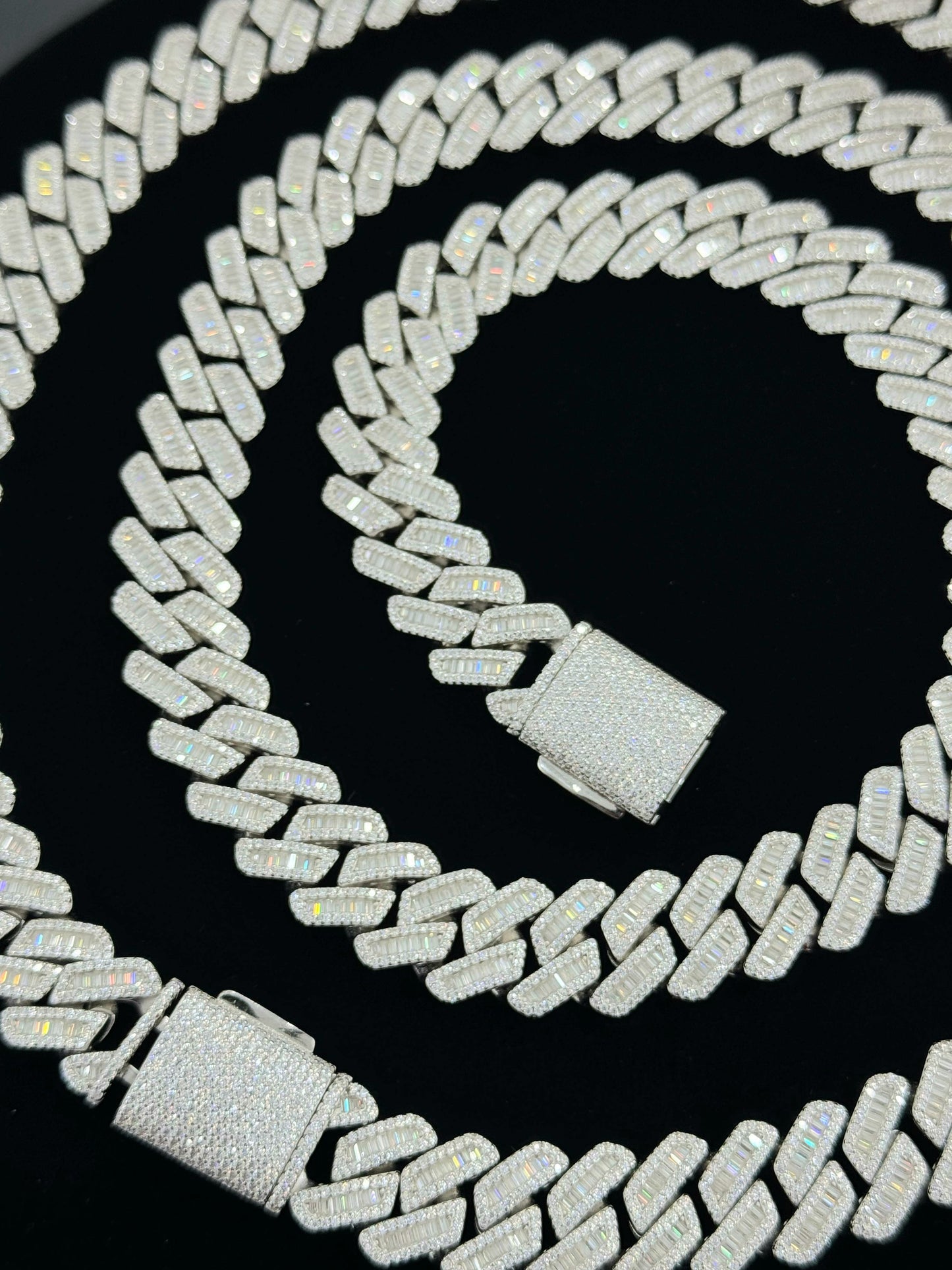 Moissanite Baggute Chain / Necklace