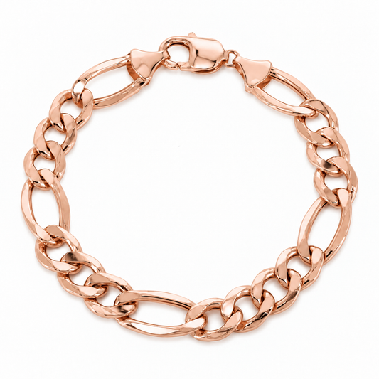 Rose gold Figaro bracelet