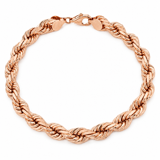 Rose gold rope bracelet
