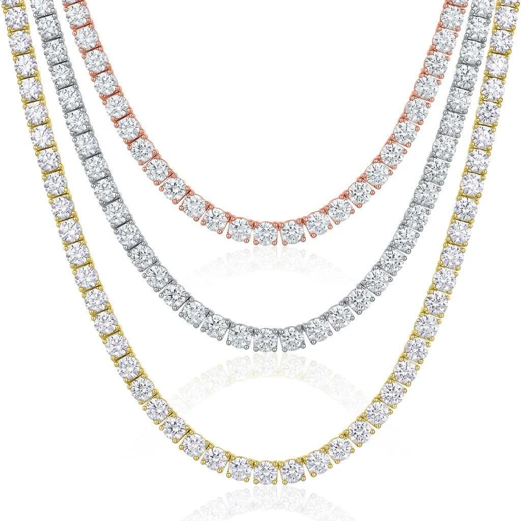 925 Silver Moissanite Tennis Chain - Luxury and Elegance – PAPA JEWELS