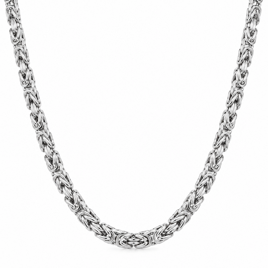 White gold Byzantine necklace, alternate view