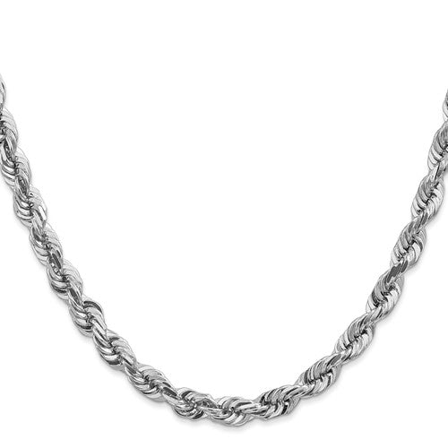 Gold Chain - Solid Rope Chain 10K White Gold