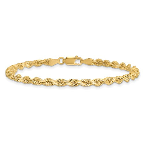 Gold Rope Bracelet Solid - 10K Gold Bracelet