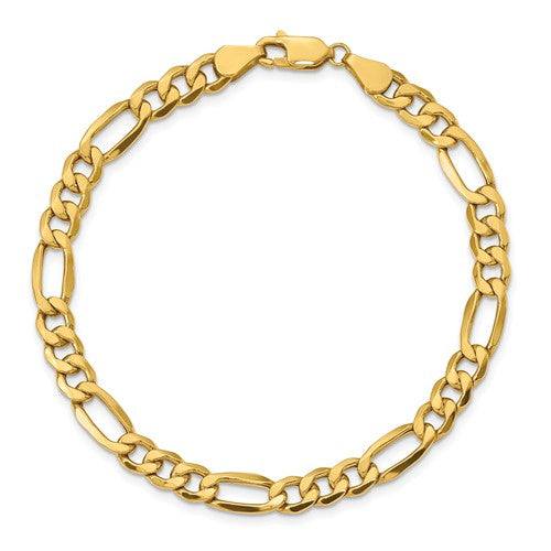 Gold Figaro Bracelet Hollow - 10K Gold Bracelet