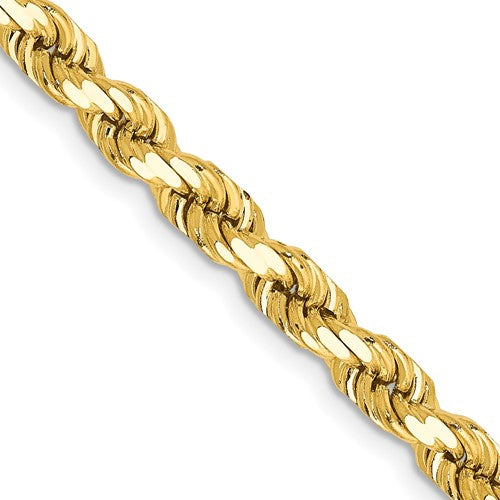 Gold Chain - Mens Solid Rope Chain 14K Gold