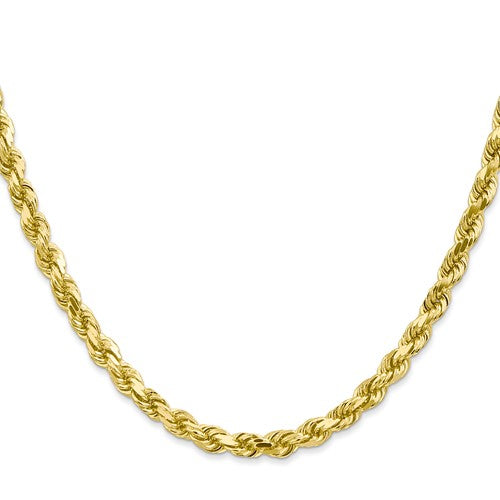 Gold Chain - Mens Solid Rope Chain 14K Gold