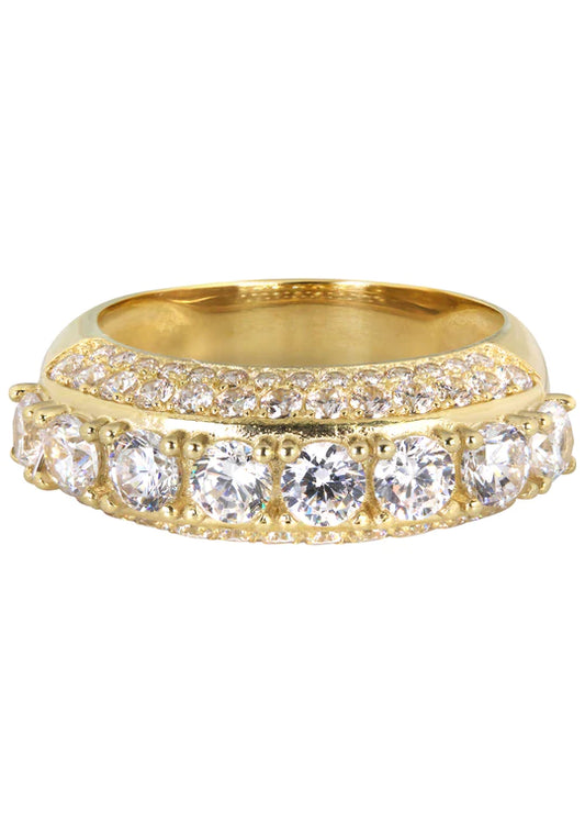 Pinky Ring | 10K Gold | CZ Stones | 7.4 Grams