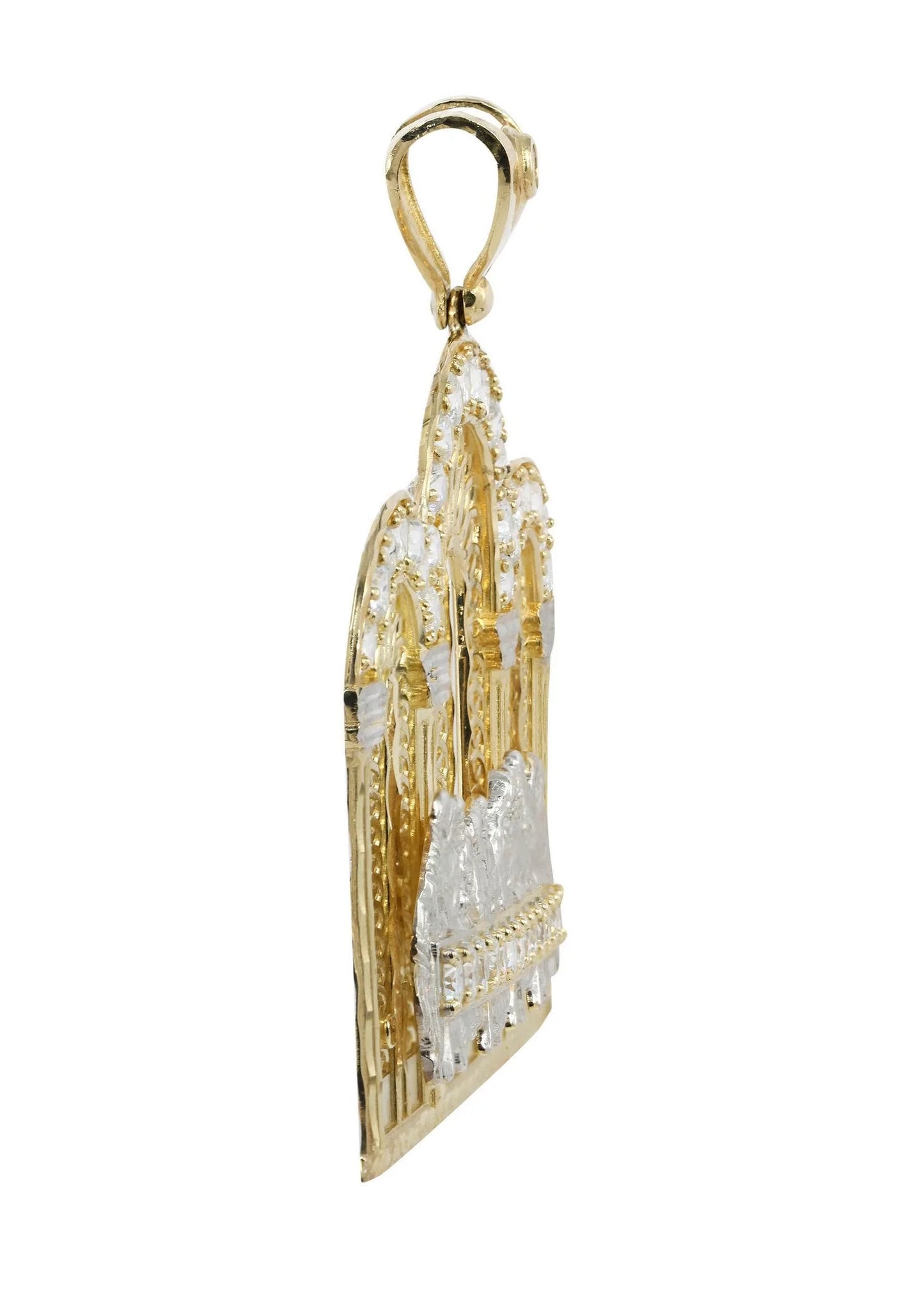 Big Last Supper & Cz 10K Yellow Gold Pendant. | 53.9 Grams