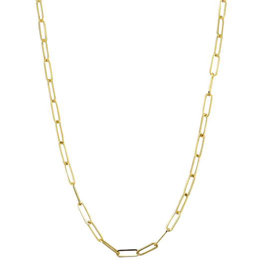Paper Clip Chain - 10K Gold Chain