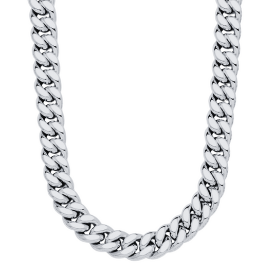 Miami Cuban Link Hollow - 14k White Gold Chain