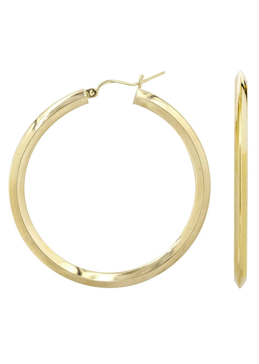 10K Gold Hoop Earrings | Customizable Size