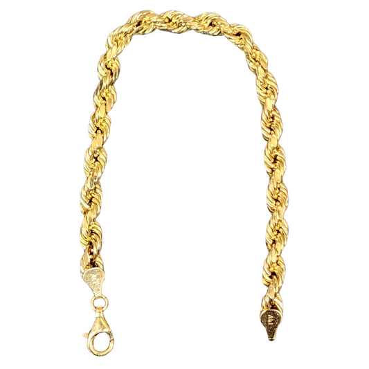 Gold Rope Bracelet Solid - 10K Gold Bracelet