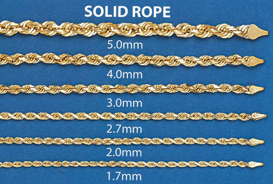 Gold Rope Bracelet Solid - 10K Gold Bracelet