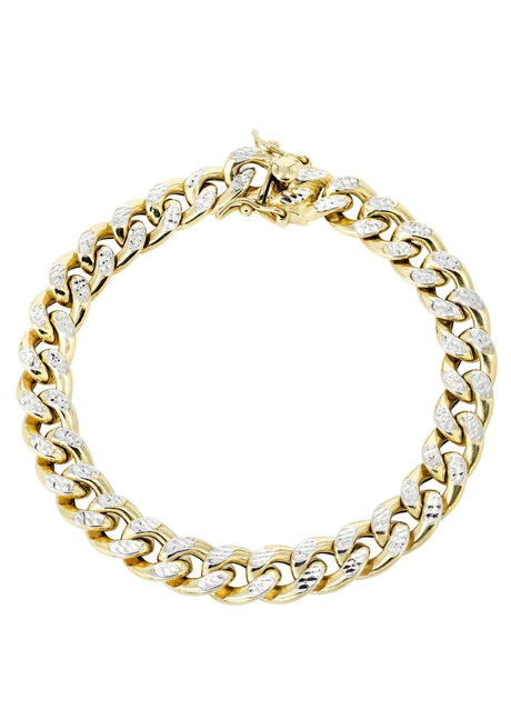 Hollow Mens Diamond Cut Miami Cuban Link