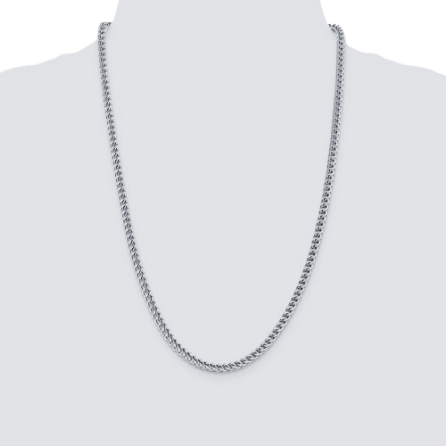 Gold Chain - 10K White Gold Hollow Franco Chain 10KT Gold