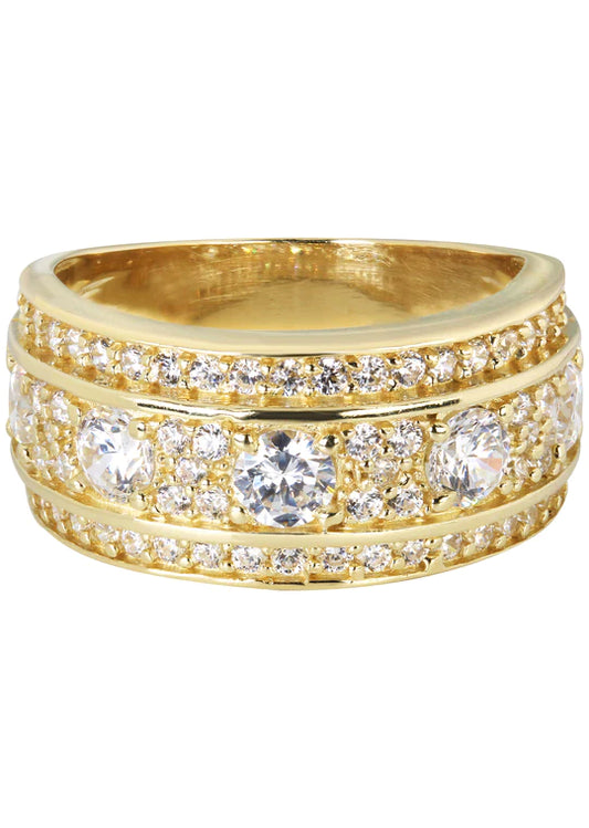 Pinky Ring | 10K Gold | CZ Stones | 7.5 Grams