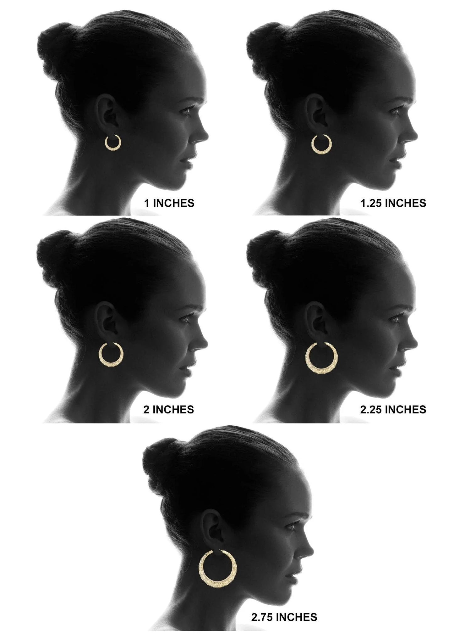 10K Gold Stop Sign Hoop Earrings | Customizable Size