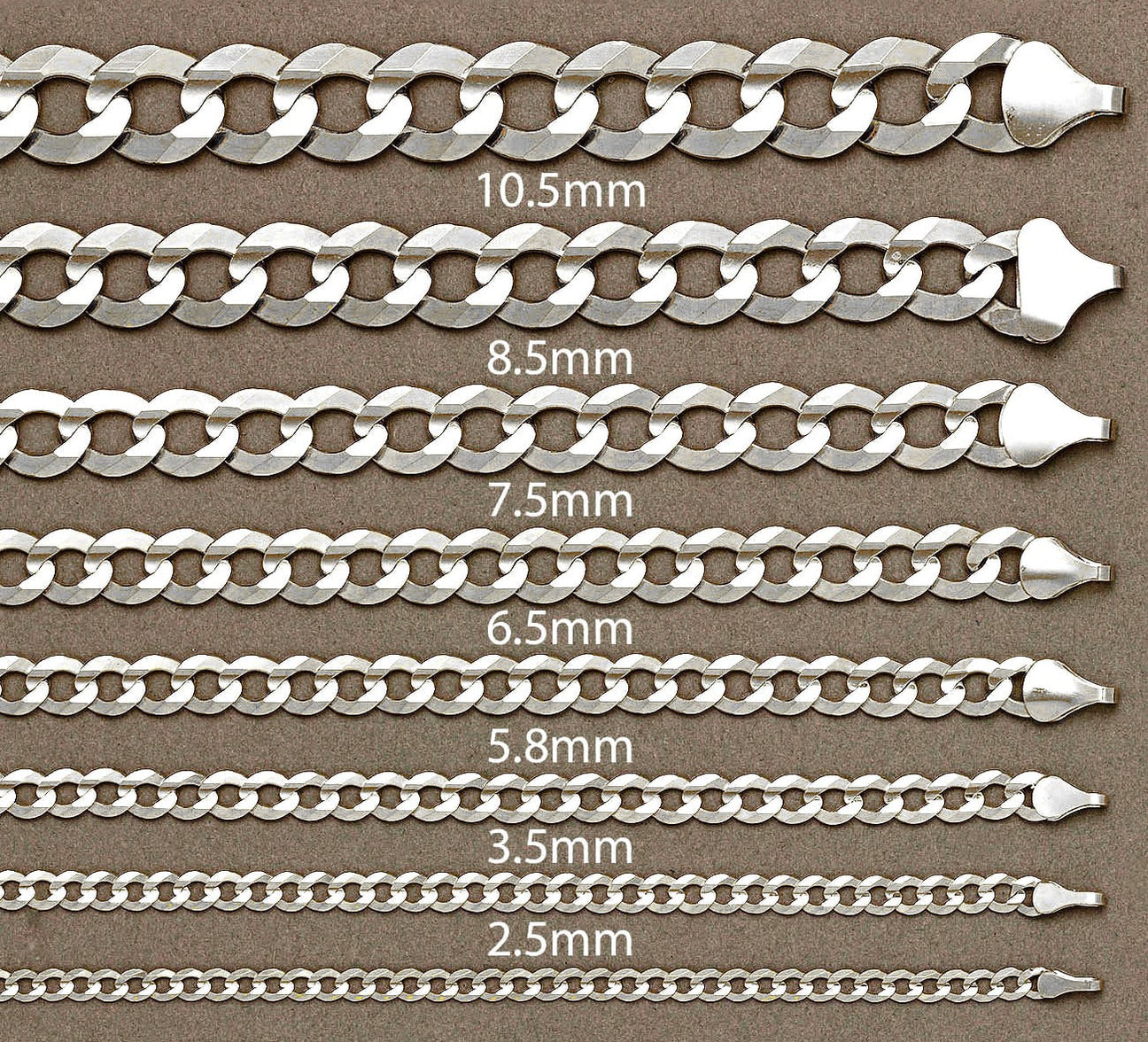 Cuban Link Hollow Chain - 10K White Gold Chain