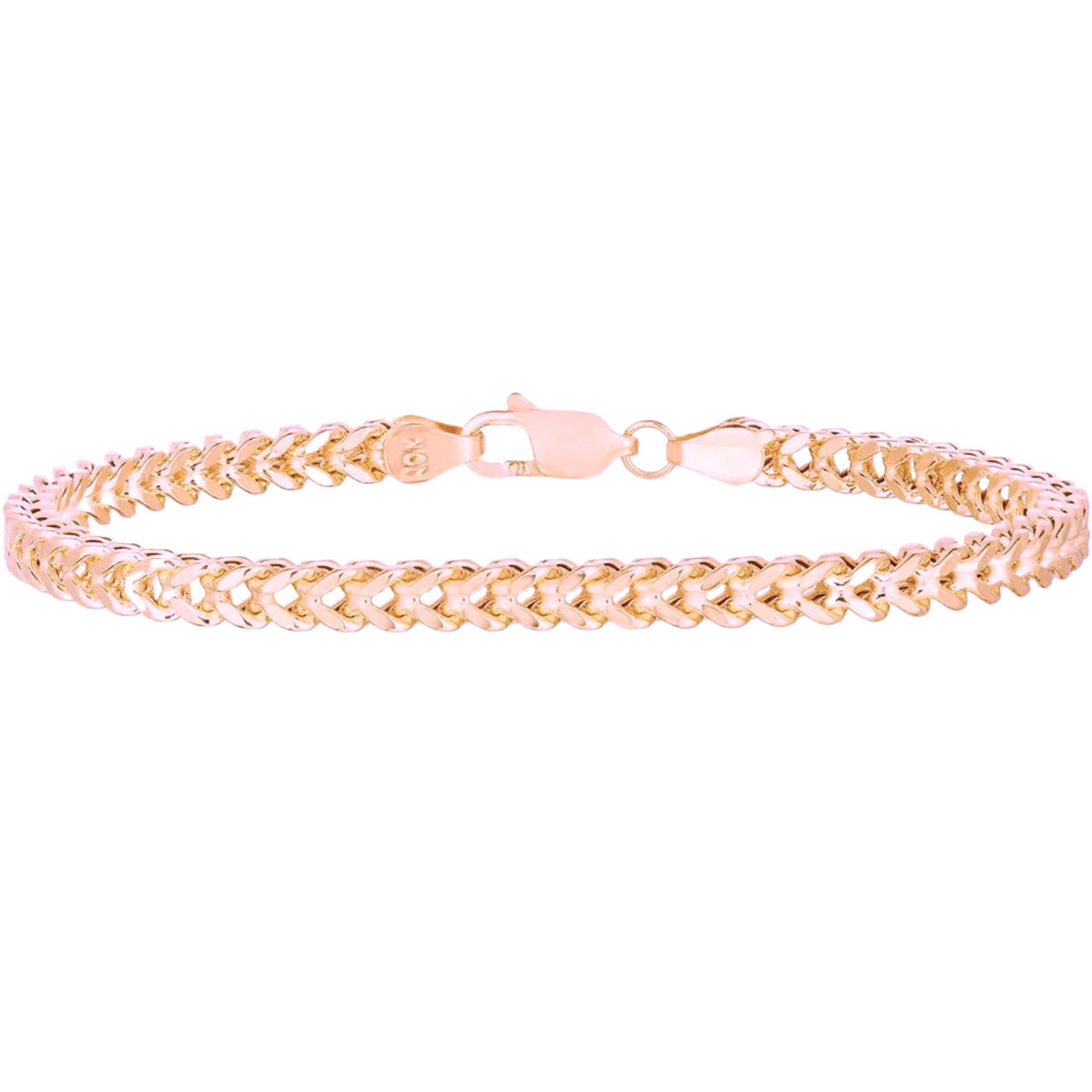 Franco Bracelet Hollow - 10K Rose Gold