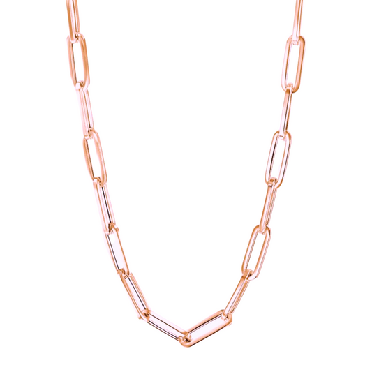 Paper Clip Chain - 10KT Rose Gold Chain
