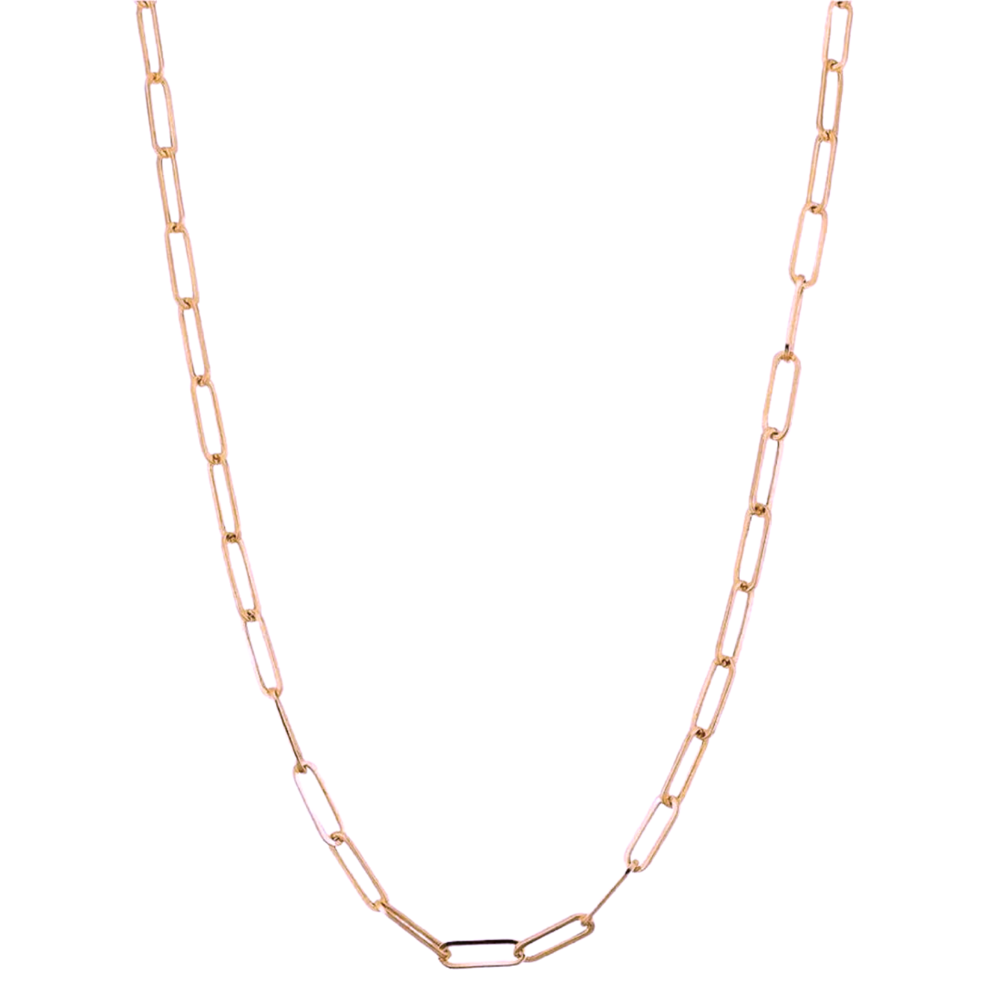 Paper Clip Rose Gold Chain 14KT