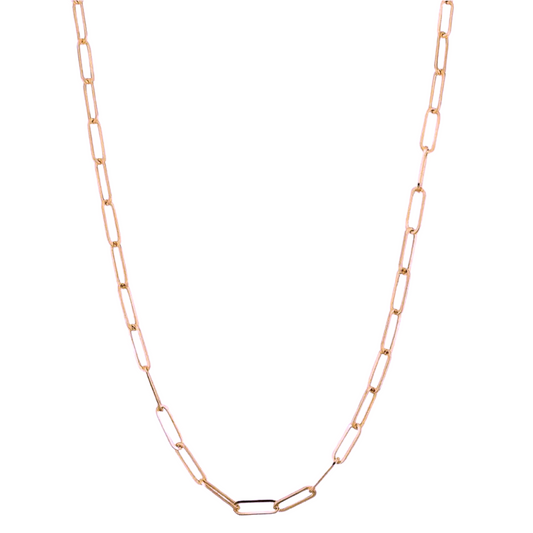 Paper Clip Chain - 10KT Rose Gold Chain