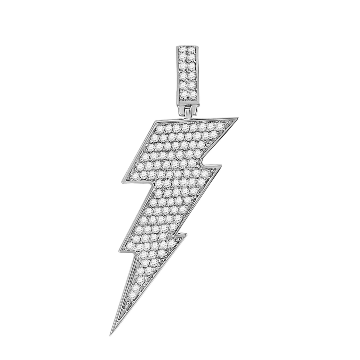 Gold Diamond Lightning Bolt Charm Pendant - 10KT Gold