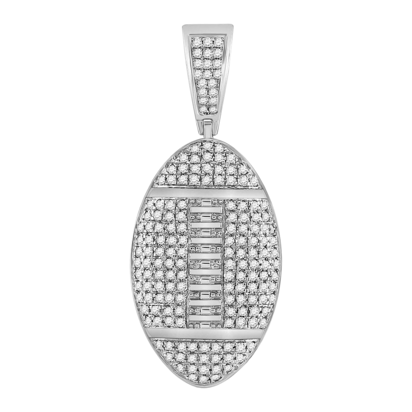 Gold Diamond Football Charm Pendant - 10KT Gold