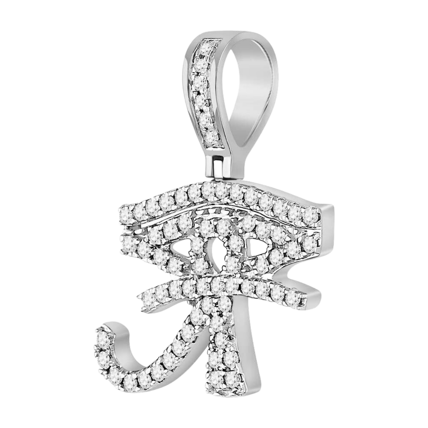 Gold Diamond Eye of Ra Charm Pendant - 10KT Gold