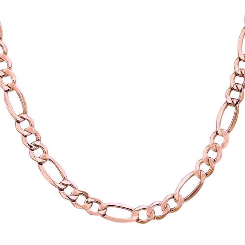 Figaro Chain Necklace - Rose Gold