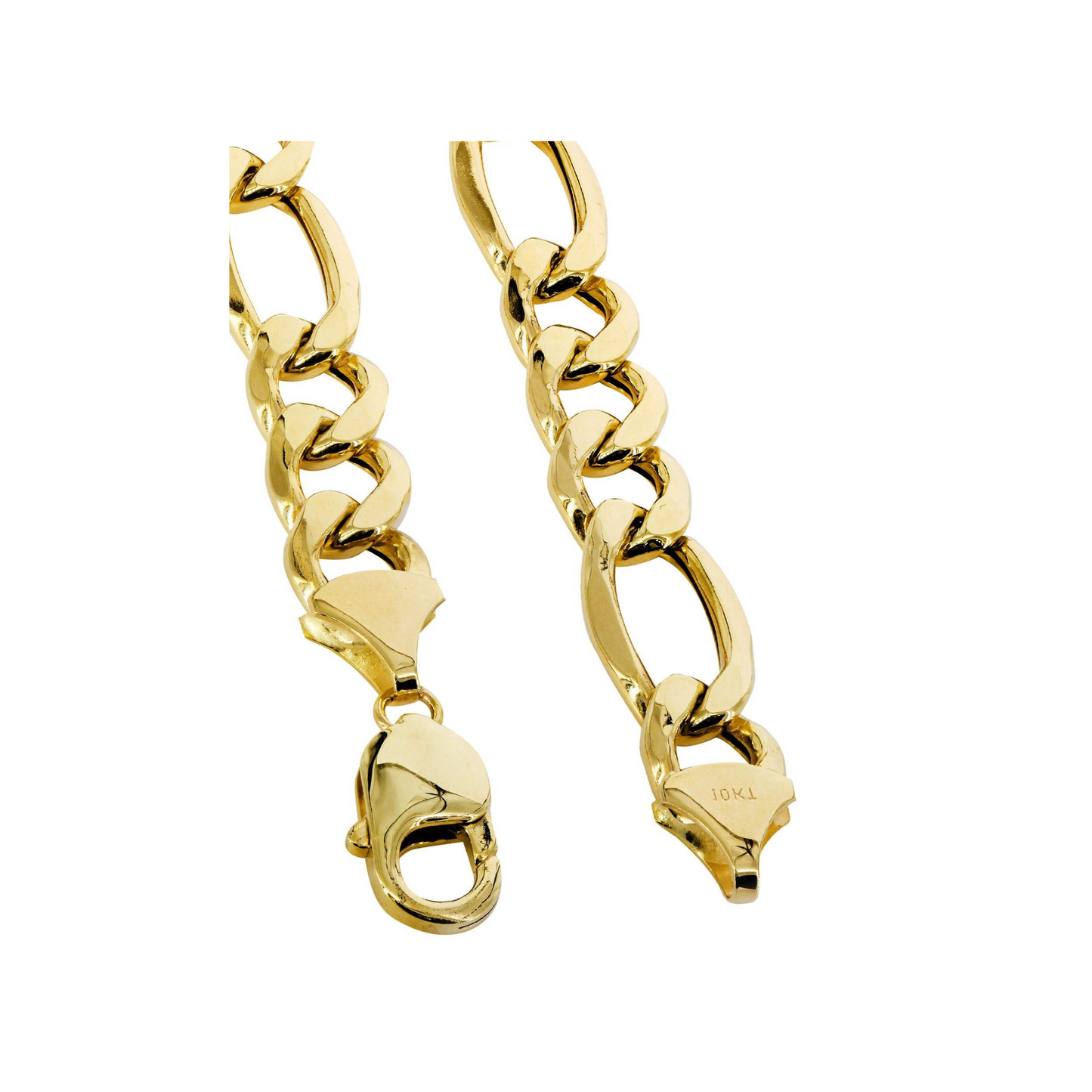 Gold Chain - Mens Hollow Figaro Chain 10K Gold