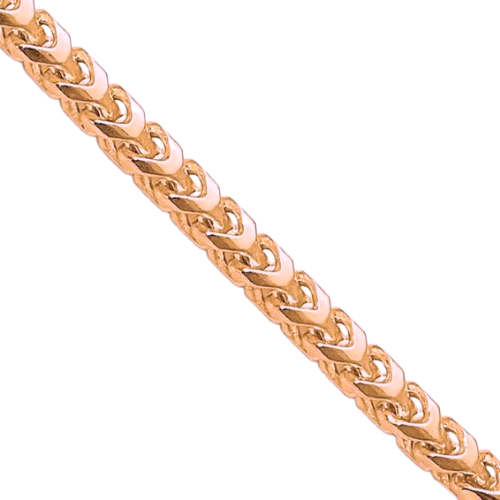 14K Rose Gold Chain - Mens Solid Franco Chain
