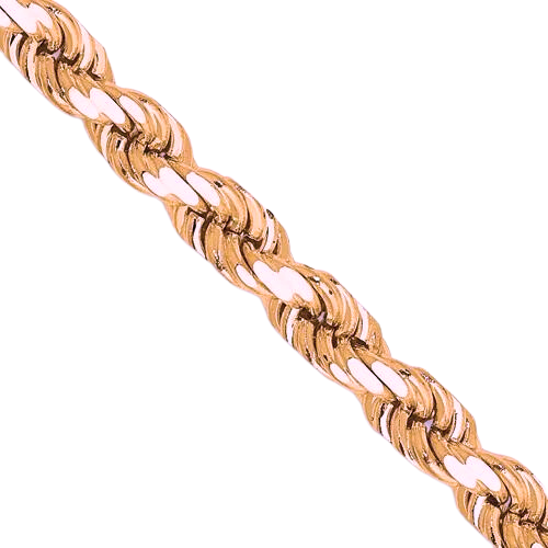 10k Rose Gold Chain - Solid Rope Chain
