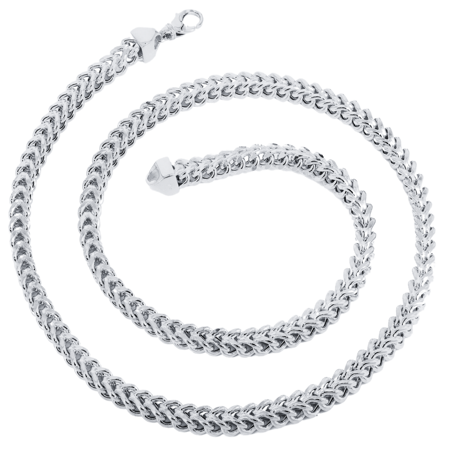 Gold Chain - 10K White Gold Hollow Franco Chain 10KT Gold