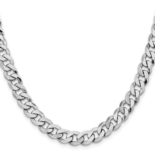 Cuban Link Hollow Chain - 10K White Gold Chain