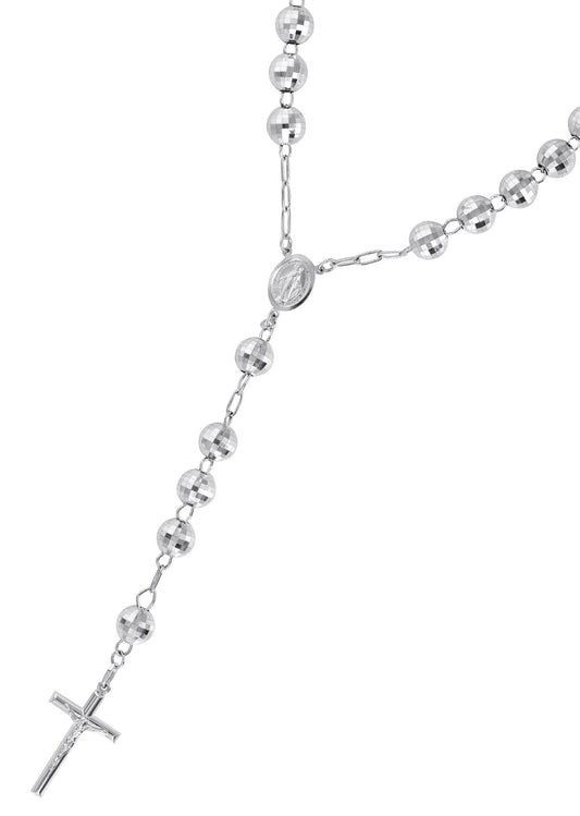 Rosary White Gold Chain 10K