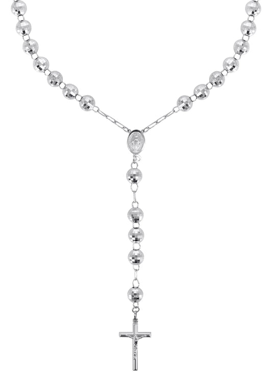 10K White Gold Rosary Chain