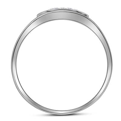 10K Yellow Gold Round Prong-Set Diamond Square Cluster Ring 1/4 CT-TW