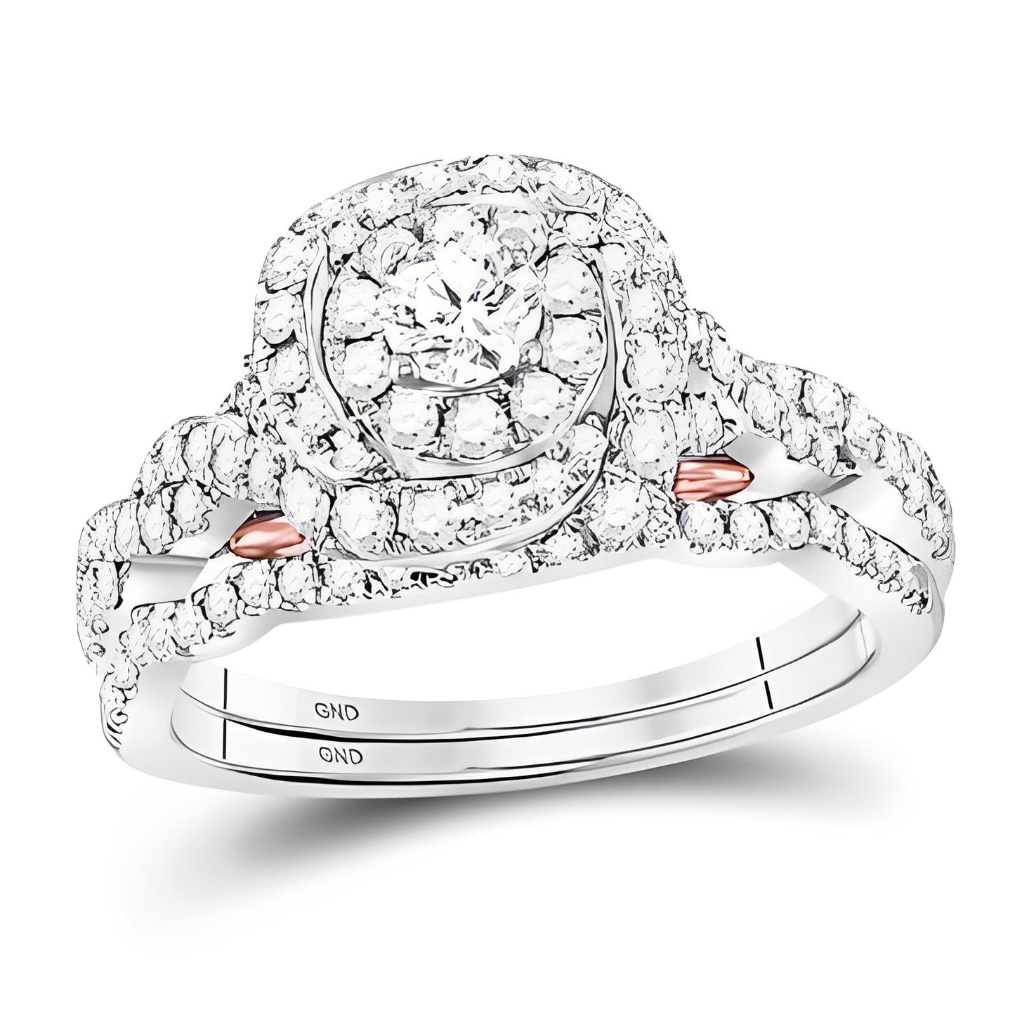 1 CT-DIA ANA M 1/5CT-CRD BELLISIMO BRIDAL SET CERT