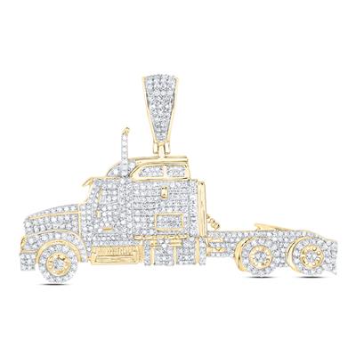 Diamond Truck Men's Charm In 10KT