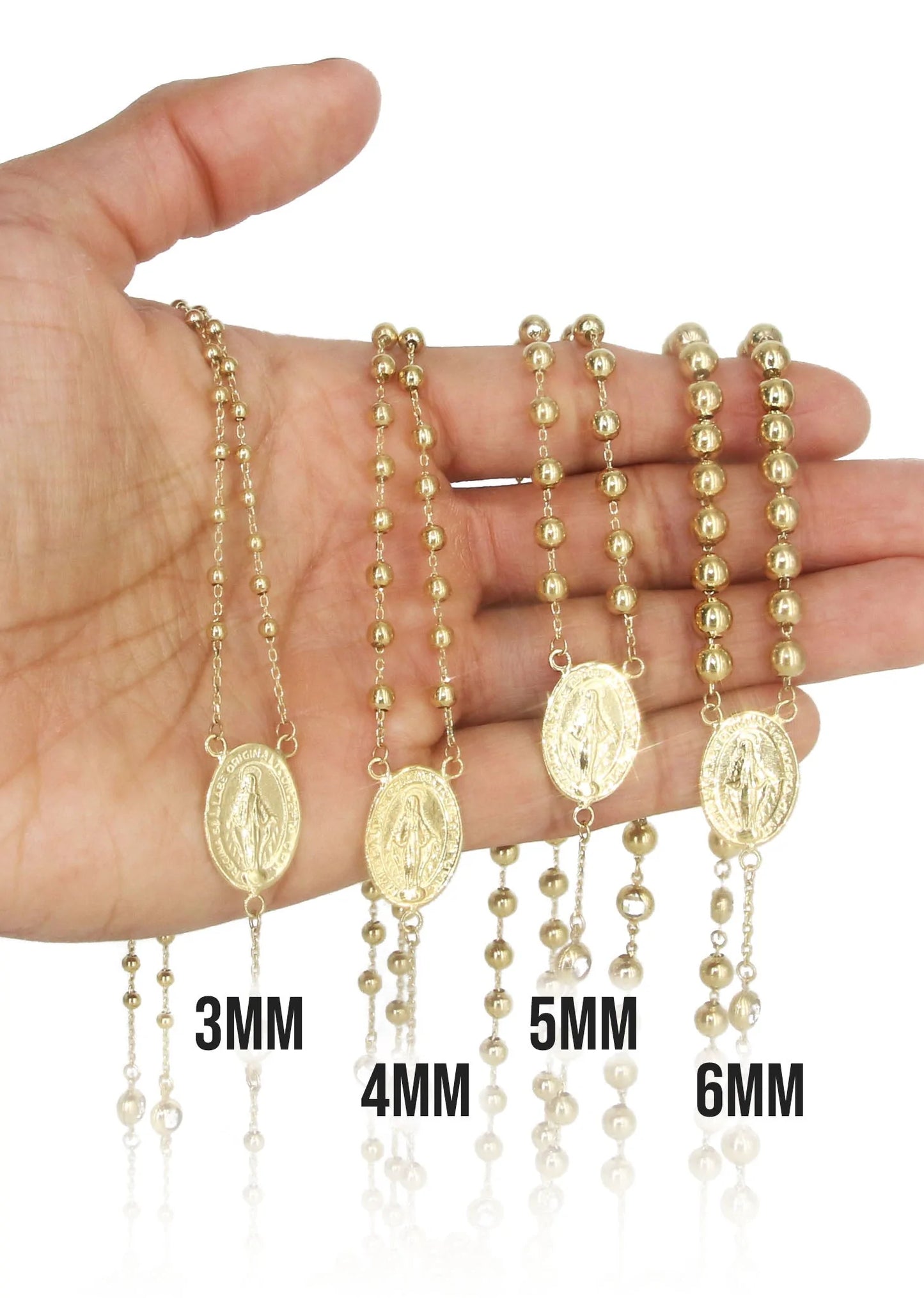 14K Yellow Gold Rosary Chain