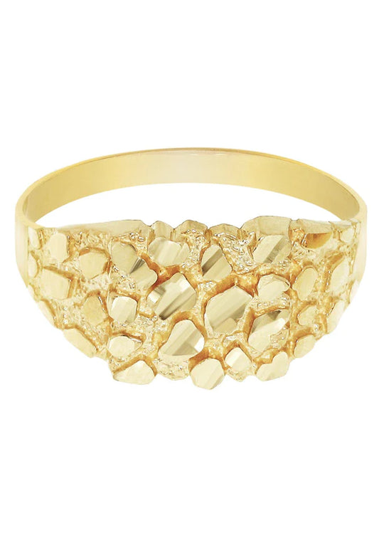 10K Yellow Gold Versace Style Mens Ring. | 6.5 GramsGold Nugget Ring- Mens Ring 10K Gold | 2.1 Grams