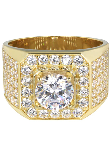 Pinky Ring | 10K Gold | CZ Stones | 11.1 Grams