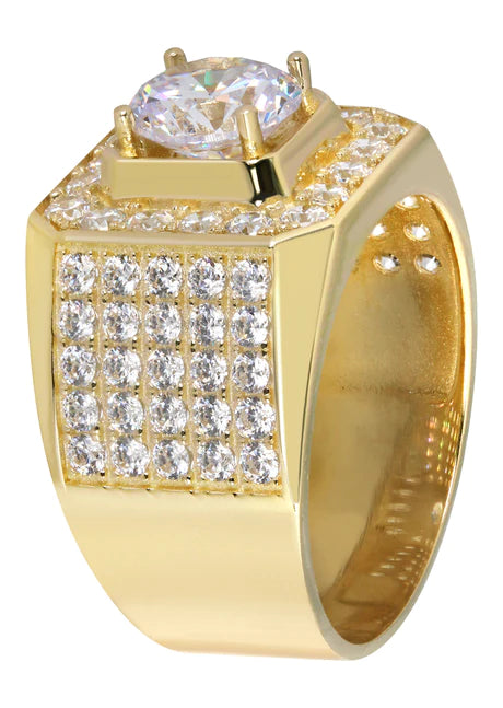 Pinky Ring | 10K Gold | CZ Stones | 11.1 Grams