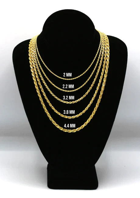 Silver Chain - Mens Gold Chain / Rope Chain